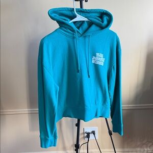 Teal Hoodie with White Logo THE NORTH FACE